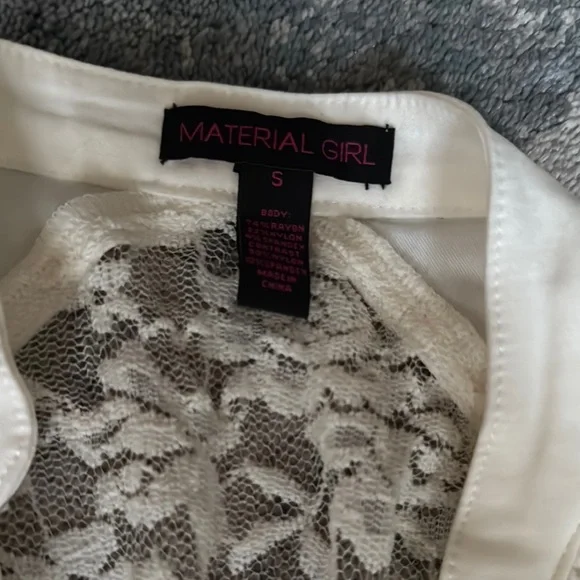 Material Girl Ivory Lace Women's Blazer - Picture 2 of 3